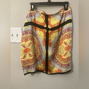 Solo Multicolor Baroque Pencil Skirt